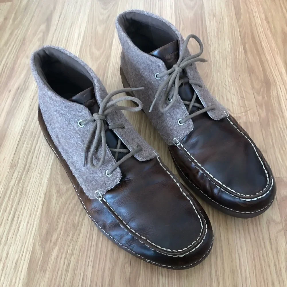 UGG Australia KALDWELL Brown Leather Wool Chukka Boots 1003885 VIBRAM